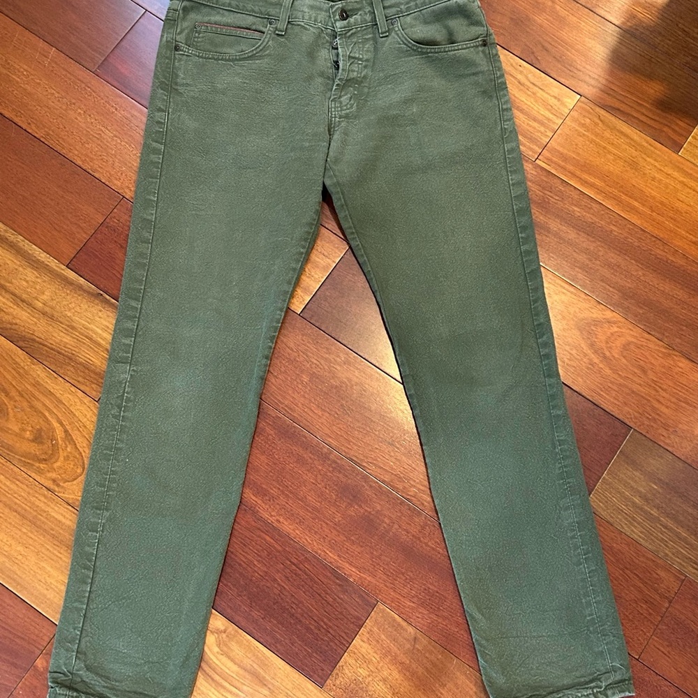 Naked & Famous Super Guy Army Green Duck Selvedge